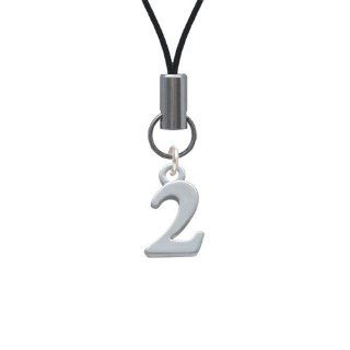 Silver Number   2 Cell Phone Charm [Wireless Phone Accessory] Cell Phones & Accessories