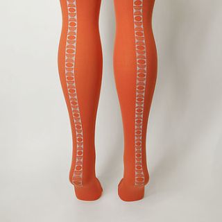 hand printed block tights by hose.