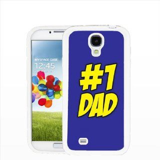 Number 1 Dad   Samsung Galaxy S4 White Case Cell Phones & Accessories