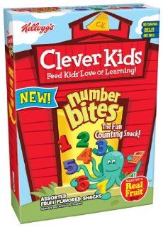 Kellogg's Fruit Snacks, Clever Kids Number Bites, 9 Ounce Boxes (Pack of 10)  Cereals  Grocery & Gourmet Food