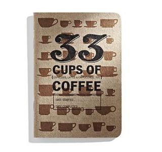 33 cups of coffee tasting notebook by incognito