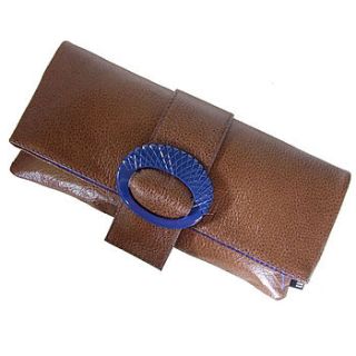oak brown leather vintage buckle clutch bags by use uk