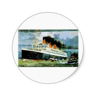 SS Ile de France Vintage Passenger Ship Sticker