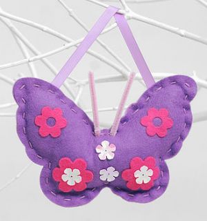 'make & sew' felt butterfly kit in purple by kitty kay   'make & sew'