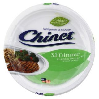 Chinet Classic White Paper Dinner Plates 32 ct
