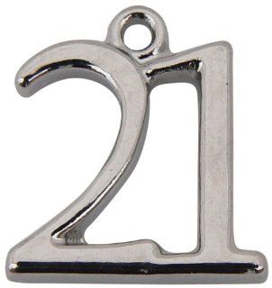 Shop Number 21 Charm   Silver Plated   21st Birthday at the  Home Dcor Store