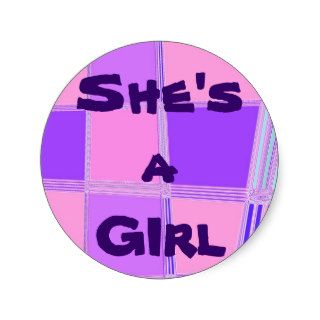 wow, She's a GIrl Stickers