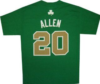 Ray Allen Boston Celtics St Patricks Day Adidas Name and Number T Shirt (Large)  Sports Related Merchandise  Sports & Outdoors