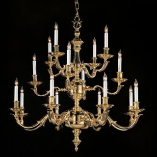 Crystorama Historical Brass Chandelier in Polished Brass