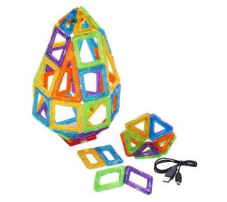 Magformers 48 pc. Magnetic Building Set w/ Rechargeable LED Light —