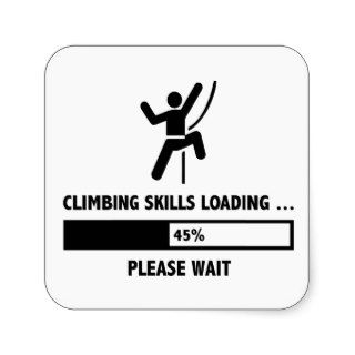 Climbing Skills Loading Square Sticker