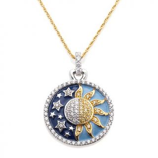 Victoria Wieck 1.26ct Absolute™ Sun and Moon Pendant and 18" Chain