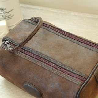 personalised men's wash bag by the alphabet gift shop