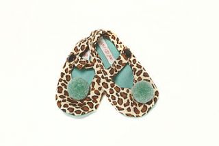 handmade leopard print baby shoe by viv & joe