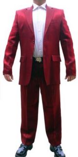 Herren Anzug Glanz Rot / Bordeaux tailliert Herrenanzug von stahl moden Glanzanzug Sakko mit Hose Bekleidung