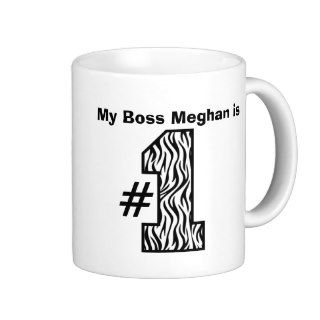 My BOSS is Number One Custom Name Zebra Print Mug
