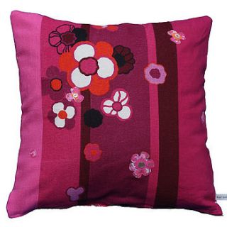 pink stripe cushion by kat boon design