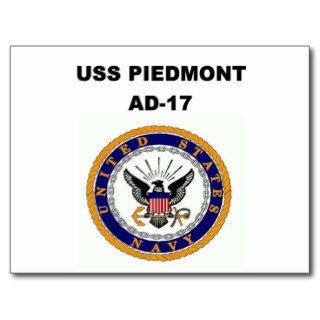 USS PIEDMONT (AD 17) POSTCARDS
