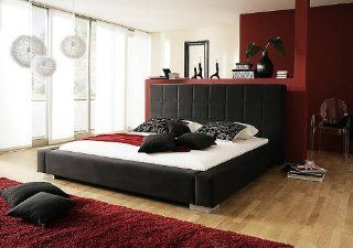 Polsterbett 180x200 cm Femira schwarz Kunstleder Bett Futonbett Doppelbett Schlafzimmer Küche & Haushalt