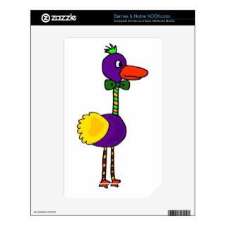 VW Colorful Funny Dodo Bird Cartoon NOOK Color Decals