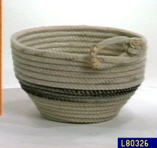 Handcrafted Cowboy Rope Basket —