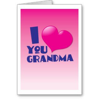 I love you grandma card