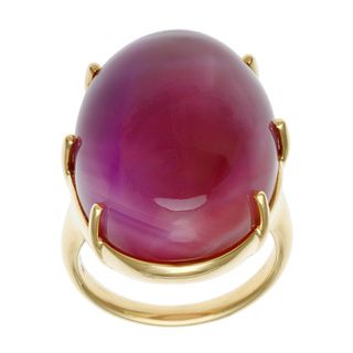 Ippolita 18k Yellow Gold Rock Candy Gelato Kiss In Amethyst and Peach Moonstone Doublet Ring Ippolita Estate and Vintage Rings
