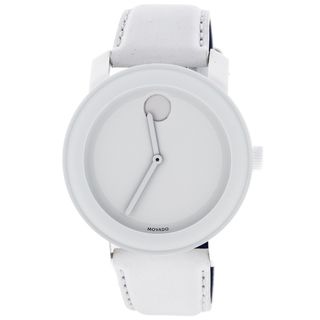 Movado Bold 3600024 White Dial Leather Watch Movado Women's Movado Watches