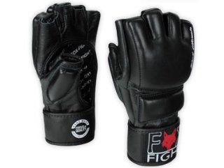 FOX FIGHT BLACK ULTIMATE MMA FREEFIGHT Handschuhe / Leder Sport & Freizeit