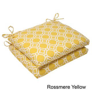 Pillow Perfect 'Rossmere' Outdoor Squared Seat Cushions (Set of 2) Pillow Perfect Outdoor Cushions & Pillows