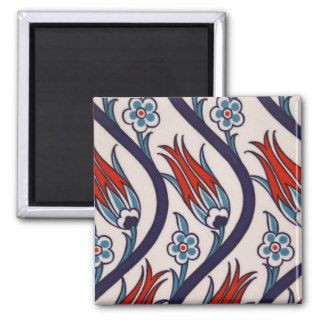 Ottomans Tulip Pattern / Tile Art Magnet