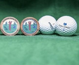 one personalised golf ball marker by numbered poker chips