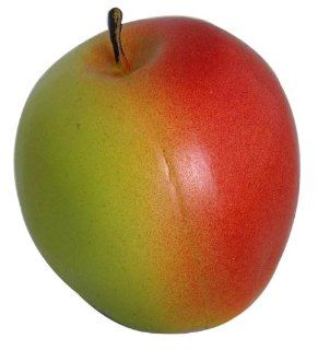 Apfel, Kunststoff, rot grn, 7 cm Spielzeug