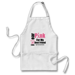 Breast Cancer Support Pink Ribbon Best Friend Apron