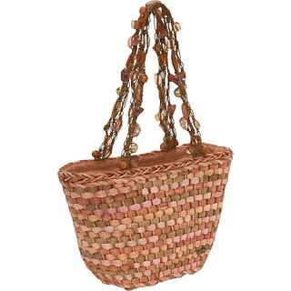 Cappelli Straw Bag W/Macrame Beaded Handle