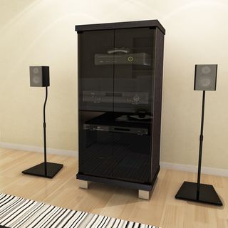 Sonax C 001 CHT Holland 20 wide Ravenwood Black and Glass Component Stand Sonax Entertainment Centers