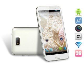 5,7 Zoll ZOPO ZP950 Phablet Android 4,1 3G Smartphone mit 1GB RAM HD IPS Bildschirm Dual Core 1GHz GPS 8MP Kamera (Wei) Elektronik