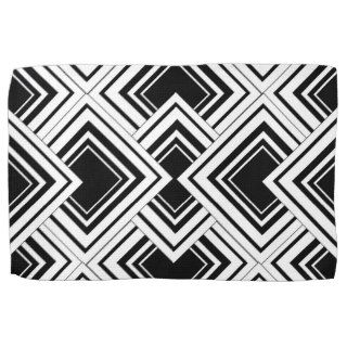 Black And White Art Deco Design Towel