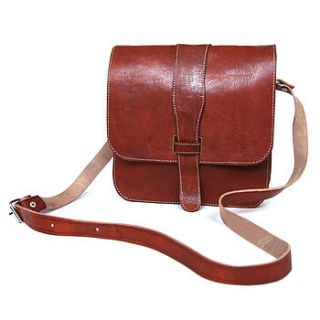 vintage style leather satchel by 3b leather goods