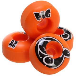 Pig Heads Skateboard Wheels Neon Orange 52mm