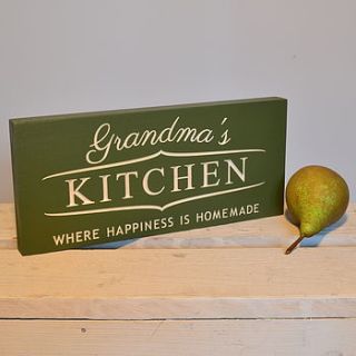 engraved at home with grandma sign by winning works