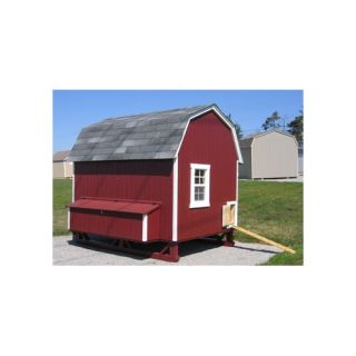 Gambrel Barn Chicken House with Ramp and Nesting Box