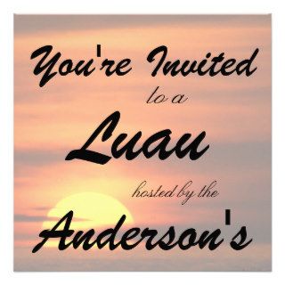 Tropical Key West Luau Party Invitation