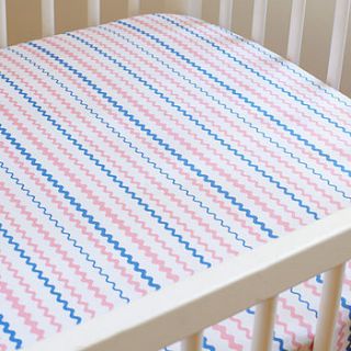 organic 'ric rac' fitted cot sheets by quick brown fox of dulwich