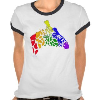 Rainbow Giraffe Tee Shirt