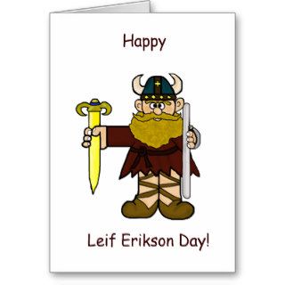 Happy Leif Erikson Day Greeting Card