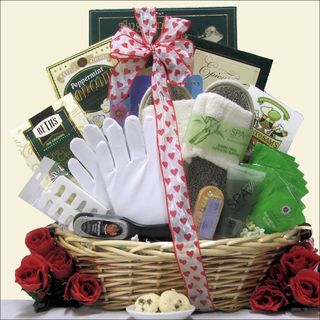 'Hand and Foot Therapy Valentine's Day' Spa Gift Basket Bath Gift Baskets