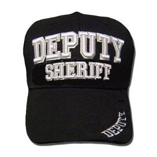 BLACK DEPUTY SHERIFF LAW ENFORCEMENT BASEBALL CAP ADJ Sports & Outdoors