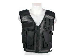 Swiss Arms Tactical Vest, Adj. Strap, Pouches, Black Mesh  Airsoft Holsters  Sports & Outdoors