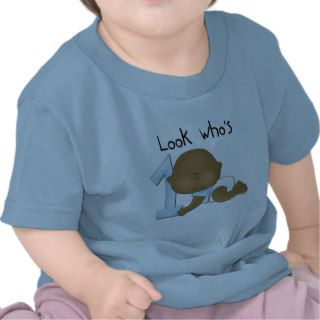 African American Boy 1st Birthday Tshirts and Gift